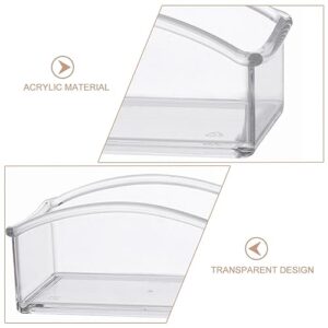 Luxshiny Acrylic Clear Coffee Organizer Tea Bag Organizer Holder Clear Tea Bag Box Sugar Packets Holder for Coffee Creamer Acrylic Tea Bag Organizer