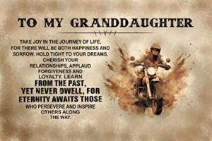 poster inspire and persevere with armored motorcycle rider wall art 610126