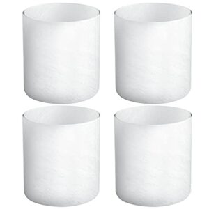 hghyjrxfkl 4 pack alabaster white glass lamp shades, cylinder glass lamp shades replacement with 1-5/8-inch fitter opening for pendant light, desk lamp,wall sconces and bathroom vanity lights.