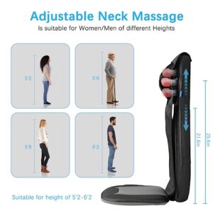 CuPiLo Shiatsu Back Neck Massager with Heat, Kneading Full Body Massage Chair for Back Pain, Inflatable Flaps, Electric Massage Seat Cushion, Seat Massage Pad, Christmas Gifts for Dad, Mom, Him, Her