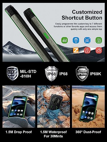 Blackview Rugged Smartphone(2023), BV9300 21GB+256GB/1TB,15080mAh Battery/33W,100 Lumen Flashlight,6.7" FHD+ 120Hz,50MP+32MP, Android 12 Rugged Cell Phone,Rugged Phone Unlocked FPR/FACE ID/NFC/OTG