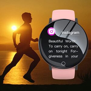 Byikun Smart Watch Answer/Make Calls, 119S Fashion Smart Sports Watches Slim Waterproof, Smartwatch That Can Call and Text, Android Smart Watch for iPhone Compatible, Heart Rate/Sleep Monitor Watch