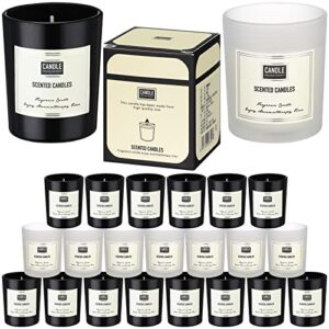 mtlee 24 pcs candles for home scented candles gift set for women bulk 8 long lasting aromatherapy jar candle soy wax candles for teacher birthday thanksgiving anniversary (fresh scent, elegant style)