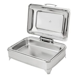 Fichiouy 9L/ 9.5QT Stainless Steel Buffet Server Set with One Large Warming Tray, Chafing Dish Buffet Set Adjustable Temperature Hot Plate with One Transparent Lid