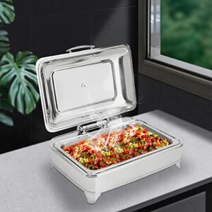 electric food warmers stainless steel buffet server and warming tray with glass lid rectangular 9.5qt chafing dish buffet set 400w food warmers chafers for party catering