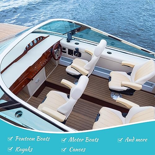 Datanly 20 Pcs Boat Cover Support System Include 4 Pcs Telescopic Adjustable Height Aluminum Boat Cover Support Poles 12 Pcs Webbing Straps 4 Pcs Weight Bag Hull Boat Jon Boat Accessories, Blue