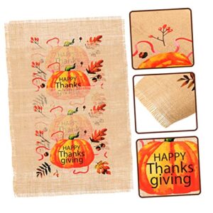 Thanksgiving Table Pad 4pcs Thanksgiving Jute Meal Linen Set Halloween Home Decor Cup Coasters for Table Thanksgiving Table Pad Maple Leaves Cotton Table Mats Mat Jute