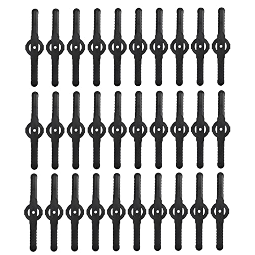30Pcs String Trimmer Head Blades Replace, Plastic Cutter Blades Replacement Lawn Mower Weed Blades Accessories for Cordless Grass Trimmer