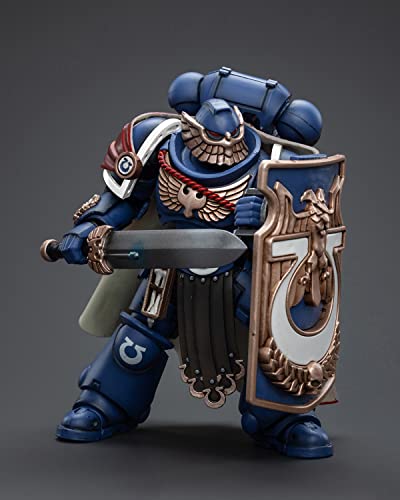 Pipigirl JoyToy Warhammer 40K Space Marine Genuine License 1/18 Soldier, Ultramarines Victrix Guard, 4.88 inch Models Space Marines Action Figures Kits (Victrix Guard)