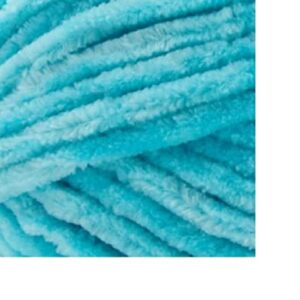 Premier Yarns Retro Velvet Yarn - Big Ball 9.8 Oz - 2 Pack Bundle with Bella's Crafts Stitch Markers (Aqua)