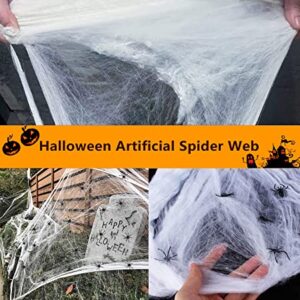 Skeleton Animated Halloween Decorations, Screaming Halloween Decor with Motion Activated & Light Sensor, Spooky Prisoner Cage with Spider Web Haunted House Decorations by CRILEAL, Ghost with Long-hair