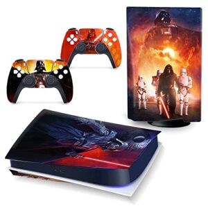 Vinyl Stickers for Playstation 5 Console and Controller Skins,Digital Version, Wrap Decal Cover Protective Accessories Style D