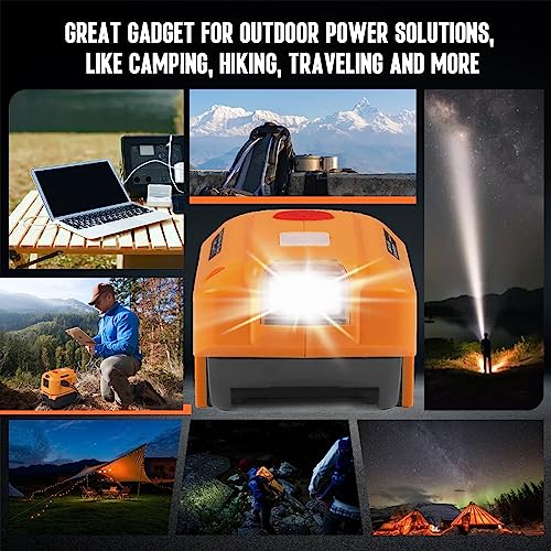 150W Powered Inverter Generator for De W0lt 20V Battery，Portable Power Station Supply Charger with 150W&AC110V-120V&2-USB，Powered Inverter Generator for camping, hiking, traveling