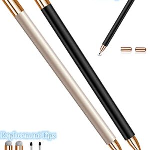 Styluslink(TM) High-Sensitivity Universal Touch Screen Disc Stylus Pen Compatitble with All iPad/iPad Air/iPad Mini/Pad Pro/All Samsung Tablets, Ceppphones and Laptop(2Pcs+4nibs)