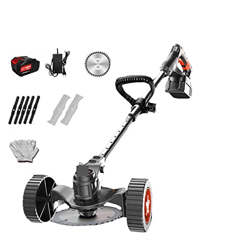 Cordless Lawn Mower Electric Lawn Mower 1880W Cordless Grass Trimmer Length Adjustable Cutter Household Garden Tools with Lithium Battery