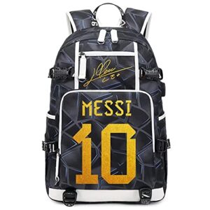 elfje soccer player m-essi individualized laser mechanical laptop multifunction backpack travel daypack fans bag