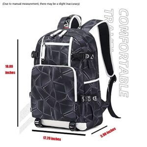 ELFJE Soccer Player M-essi Individualized Laser Mechanical Laptop Multifunction Backpack Travel Daypack Fans Bag