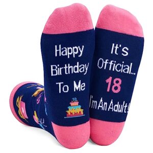 zmart gifts for teenage girls gifts for 18 year old girl 18th 18 year old 18 yr old girl birthday gifts, funny novelty cute socks for teen girls