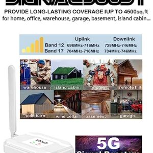 2023 Latest AT&T Signal Booster AT&T Cell Phone Signal Booster T Mobile Cell Booster for 5G 4G LTE on Band 12/17 AT&T Cell Booster AT&T Cell Booster ATT Extender Signal Booster Boost Call/Data White