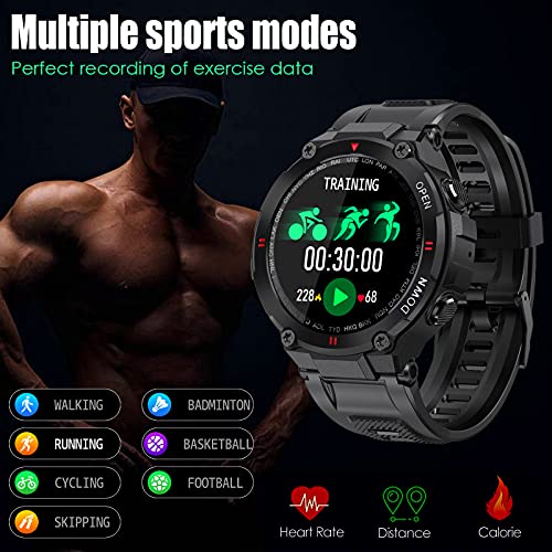 EIGIIS Smart Watch for Men Women Waterproof Fitness Tracker Watch with Heart Rate Blood Oxygen Monitoring Smartwatch Compatible with iPhone Android Phones