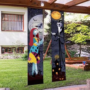 Nightmare Before Christmas Nightmare Before Christmas, Nightmare Before Christmas Halloween Party Hanging Banner Front Door Sign Decorations