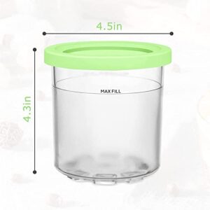 Creami Deluxe Pints, for Ninja Creamy Pints Lids, Ice Cream Pint Airtight,Reusable for NC301 NC300 NC299AM Series Ice Cream Maker