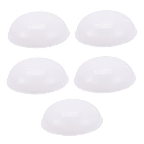 DOITOOL 5pcs Ceiling Lamp Shade LED Light Mask Drum Pendant Light Round Lamp Shade Glass Light Cover Replacement Hanging Light Cover Alabaster Glass Shade Ceiling Lampshades Lighting Decor