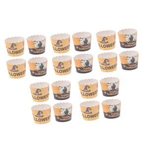 doitool 100pcs halloween muffin cups mini cakes thickening mousse mini cake boxes halloween cupcake decor paper cupcake wrappers halloween cupcake wrapper cake packing cup baking cups hard