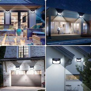 Solar Outdoor Wall Light, 2-Pack Super Bright 178 LEDs Motion Sensor Security Light with 270° Wide Angle & 3 Modes, Waterproof Solar Powered Wall Light for Patio Garden Garage Front Door