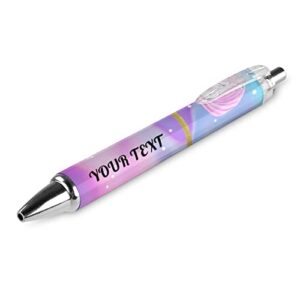 Personalized Custom Galaxy Unicorn Pens with Stylus Tip, Customized Engraving Ballpoint Pens with Name Massage Text Logo, Gift Ideas for School Office Business Birthday Graduation Anniversaries Christ