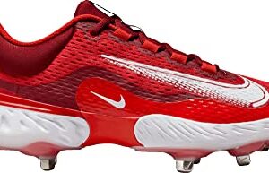 Nike Alpha Huarache Elite 4 Low DJ6521-616 University Red-White Men's Baseball Cleats 10.5 US