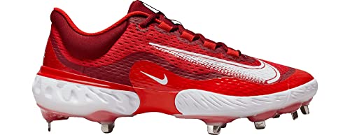 Nike Alpha Huarache Elite 4 Low DJ6521-616 University Red-White Men's Baseball Cleats 10.5 US