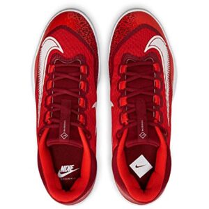 Nike Alpha Huarache Elite 4 Low DJ6521-616 University Red-White Men's Baseball Cleats 10.5 US