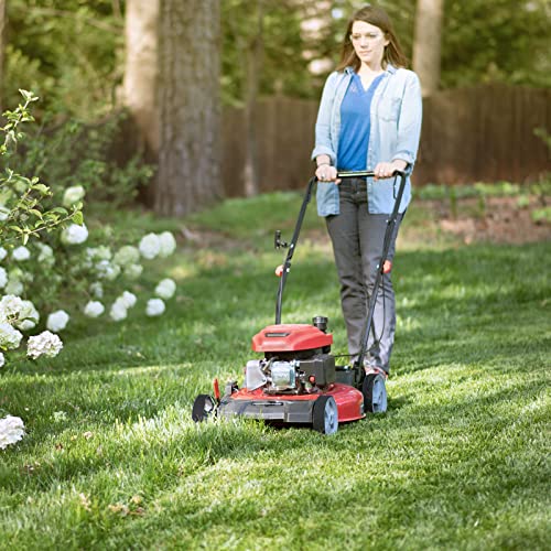 PowerSmart 21 in. 144cc 2-in-1 Walk-Behind Gas Lawn Mower, Mulching Push Lawn Mower, Red (DB8621CRX)