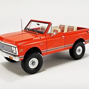 1972 Chevy K5 Blazer, Orange - Acme A1807711-1/18 Scale Diecast Model Car