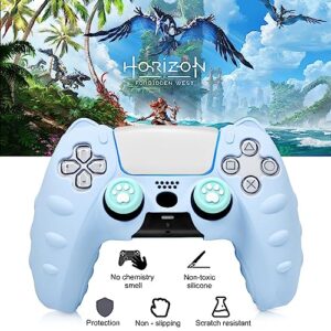 dnidhfie Controller Skin for Playstation 5 Anti-Slip Silicone Cover Skin Protective Cover Case, DualSense Wireless Controller,Non-Slip Studded Silicone Gel Grip Protective Cover Case