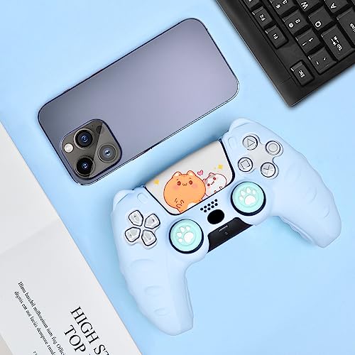 dnidhfie Controller Skin for Playstation 5 Anti-Slip Silicone Cover Skin Protective Cover Case, DualSense Wireless Controller,Non-Slip Studded Silicone Gel Grip Protective Cover Case