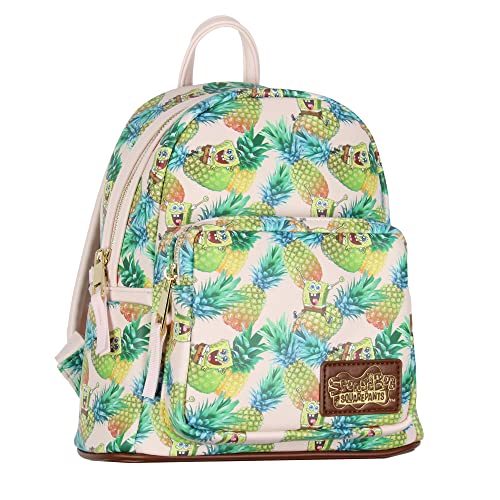 INTIMO Nickelodeon SpongeBob SquarePants Cartoon Pineapple Tossed Print Mini Backpack