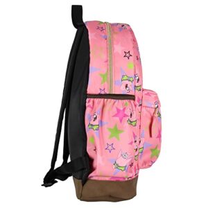 INTIMO Nickelodeon SpongeBob SquarePants Patrick Star School Travel Backpack With Faux Leather Bottom