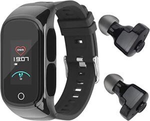 w@nyou smart watch with earbuds for women and men,activity fitness tracker watch combo bluetooth earbuds can receive calls messages sleep tracker calorie counter for men women kids