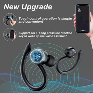 T82-Bluetooth 5.3 Wireless Earbuds-IPX7 Waterproof ENC Noise Canceling Earbuds, 120 Hours Play Time HI-FI Bluetooth Headphones, 2.0 Level Deep Bass Suitable for Sports Listen to Music (Black*1)