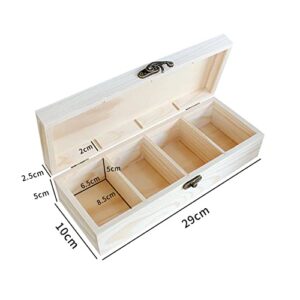 Yajuyi Tea Bags Organizer Tea Bags Holder Tea Storage Box Wood Divided Compartments Tea Chests for Cabinet