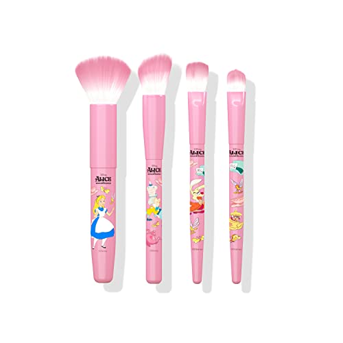 Wet N Wild Mad Tea Party 4-Piece Makeup Brush Set Alice In Wonderland Collection