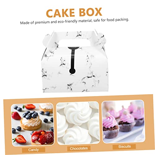 Zerodeko 10pcs Boxes Baking Box Mini Paper Cups Mini Cake Dome Cake Boxes Mini Muffins Gable Gift Boxes Cake Wrapping Boxes Mini Cake Boxes Paper Dessert Box Cake Holders White Cheese Food