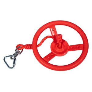 totority ninja wheel kids swing exercise accessories swing indoor outdoor playset playground sets for backyards gym monkey wheel arm muscle training ring gymnastic rings swing gym ring red