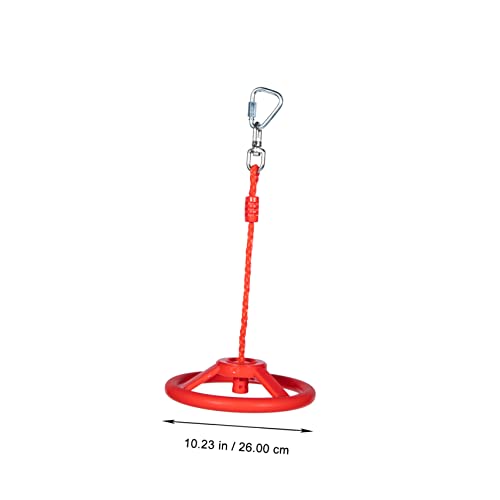 Totority Ninja Wheel Kids Swing Exercise Accessories Swing Indoor Outdoor Playset Playground Sets for Backyards Gym Monkey Wheel Arm Muscle Training Ring Gymnastic Rings Swing Gym Ring Red