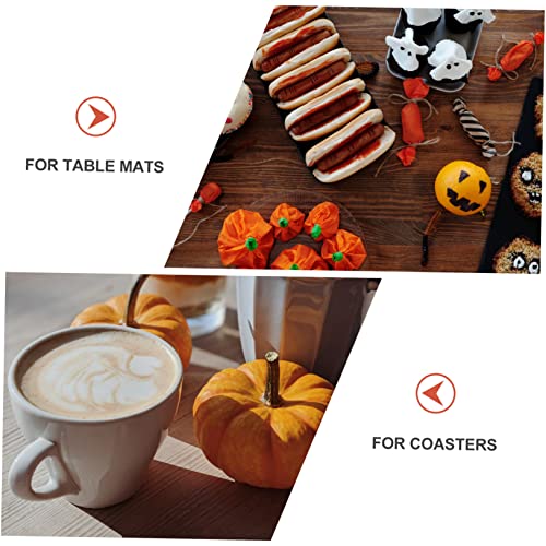 DOITOOL 4pcs Halloween Placemat Table Placemats Jute Placemat Home Decorations Thanksgiving Decorations Halloween Fall Pumpkin Placemats Autumn Table Mat Pumpkin Pattern Mats Kitchen Mats