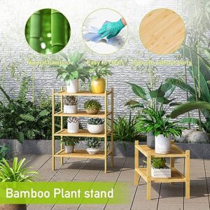 BMOSU 2-Tier Bamboo Small Shoe Rack For Entryway Free Standing Shoe Racks Premium Stackable Shoe shelf Storage Organizer For Hallway Closet Living Room