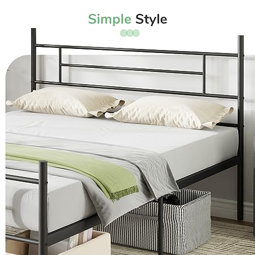 Novilla Metal Queen Bed Frame with Headboard and Footboard, 14 Inch Platform Bed Frame with Storage, Mattress Foundation No Box Spring Needed, Strong Metal Slats Support