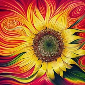 DIY Paint by Numbers for Kids & Adults & Beginne,DIY Canvas Painting Gift Kits for Home Decoration,Warm Sunflower Wall Bedroom Decoration 16 x 20 inch (Without Framed)